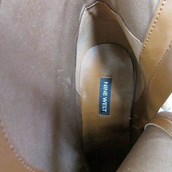 Nine West Women's 10 Tunes Tolate Pointed Toe Stiletto Booties - Brown - Picture 6 of 6